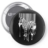 banksy street art zebra bar code Pin-back button