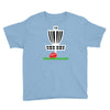 disc golf frisbee leaning on target basket innova Youth Tee