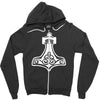thors hammerretro viking norse fashion cool Zipper Hoodie