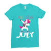 july born unicorns Ladies Fitted T-Shirt