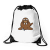 cokelat animal Drawstring Bags