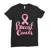 breast cancer pink ribbon Ladies Fitted T-Shirt