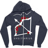 sagittarius rose Zipper Hoodie