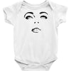 girl eye face black Baby Onesie