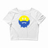 bearded smiley face Crop Top