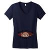 May Peeking Out Baby Boy Women's V-Neck T-Shirt
