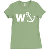 w anchor funny pub joke Ladies Fitted T-Shirt