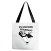 5 Percent Unicorn 95 Percent Ninja Tote Bags