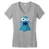 angry monster Women's V-Neck T-Shirt