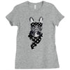 bull dog american falg Ladies Fitted T-Shirt