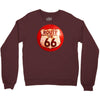 route 66 sign distressed, ideal birthday gift or present Crewneck Sweatshirt