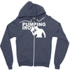 pump gym training bodybuilding workout keepfit weightlifting Zipper Hoodie