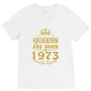 queens are born in 1973 V-Neck Tee