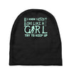 i ski like a girl Baby Beanies