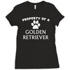 property of a golden retriever Ladies Fitted T-Shirt