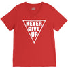 never give up V-Neck Tee
