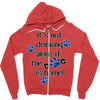 IT'S NOT DRINKING ALONE IF THE DOG IS HOME! Zipper Hoodie