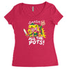 smash all the pots clearance Women's Triblend Scoop T-shirt