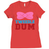 tweedle dee matching Ladies Fitted T-Shirt