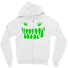 fun monster face, eat, beast, Zipper Hoodie