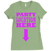 party location here Ladies Fitted T-Shirt