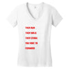 keep moving forward Women's V-Neck T-Shirt