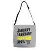 January February Michigan April - March Madness Basketball Adjustable Strap Totes