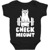 gym cat workout Baby Bodysuit