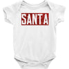 santa red glitter Baby Bodysuit