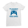 my favorite exercise is video games Ladies Fitted T-Shirt