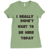 really didn't want to be here today girls Ladies Fitted T-Shirt