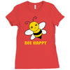 bee happy Ladies Fitted T-Shirt