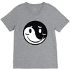 yin yang smiley V-Neck Tee