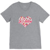 Jet'aime Flower Heart V-Neck Tee