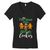 my first grade kids are smart cookies Women's V-Neck T-Shirt