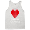 nerd shirt design  herz f&uuml;r nerds computer gaming fun big bang minecr Tank Top