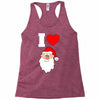 i love santa noel Racerback Tank