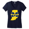 indiana for michigan Women's V-Neck T-Shirt