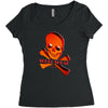 skull squad Women's Triblend Scoop T-shirt