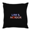 law &amp; mordor Throw Pillow