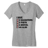 i have 2 daughter Women's V-Neck T-Shirt