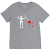blackbeard's flag pirate edward teach V-Neck Tee