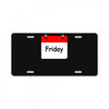 title of day of the week friday day of the week License Plate