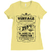 Vintage Aged To Perfection 1974 Ladies Fitted T-Shirt