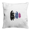 Black Bear Metal Artistshot Throw Pillow