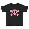 fummy pink skull long sleeve Toddler T-shirt