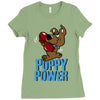 puppy power Ladies Fitted T-Shirt