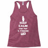Keep Calm And Put 3 Fingers Up Racerback Tank