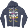 i am a february women Zipper Hoodie