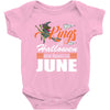 Halloween Kings Are Born In June Baby Bodysuit